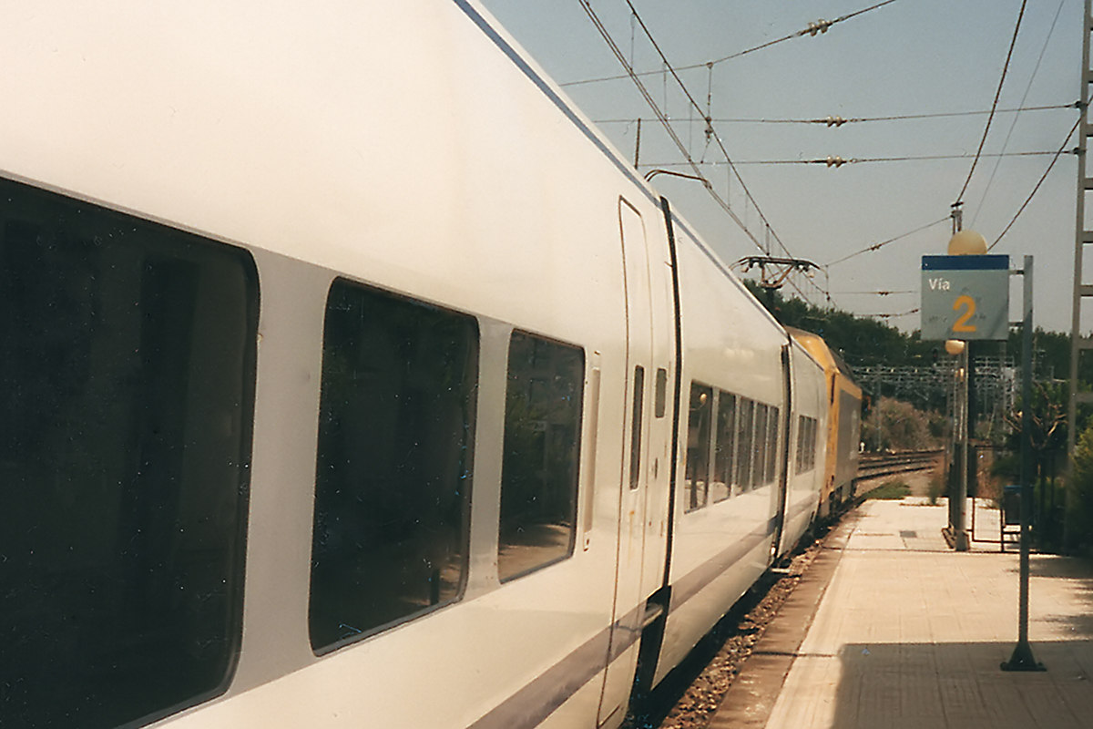 Spanish Railways RENFE - Class 252 on a Talgo train to Barcelona